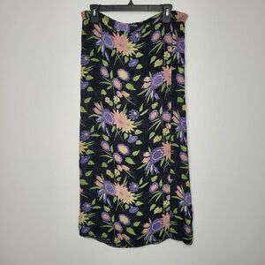 Vintage Sarah Arizona reversable floral maxi semi sheer skirt size medium